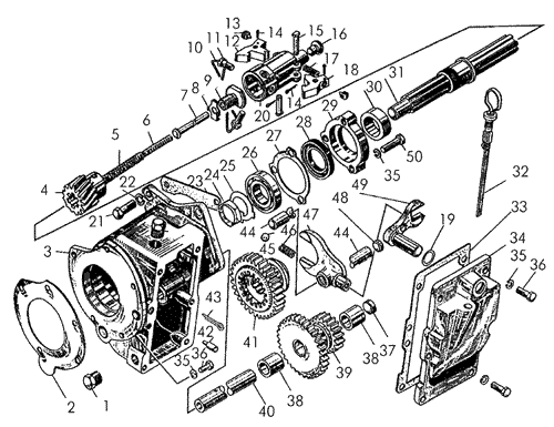 Редуктор пускового двигателя Б-170